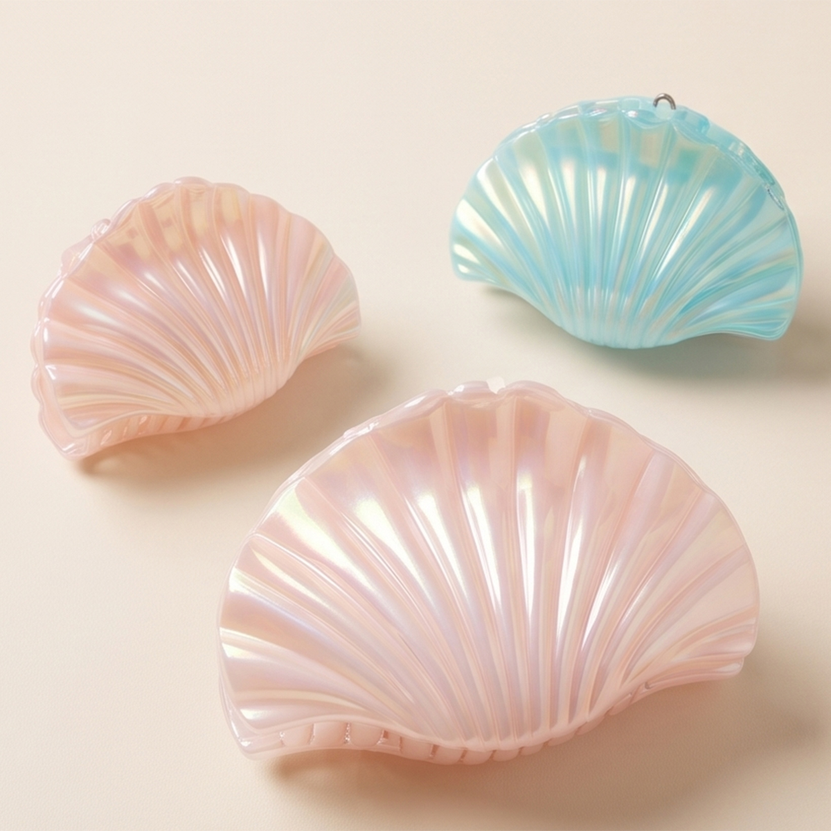 Shell Design Hair Clip Set 3 Pieces