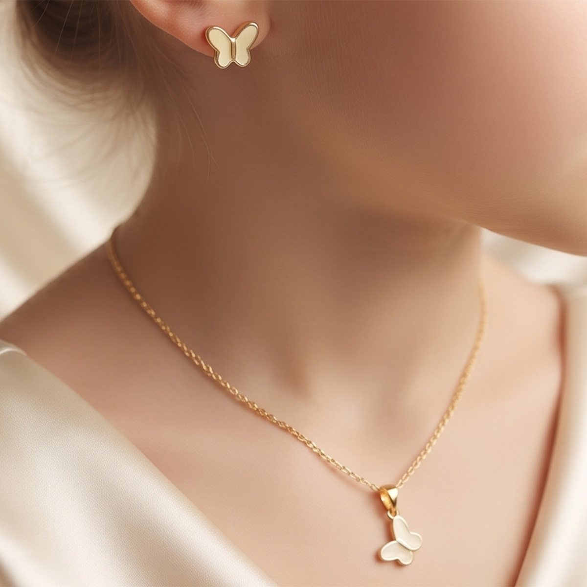 Butterfly Necklace Set Kids