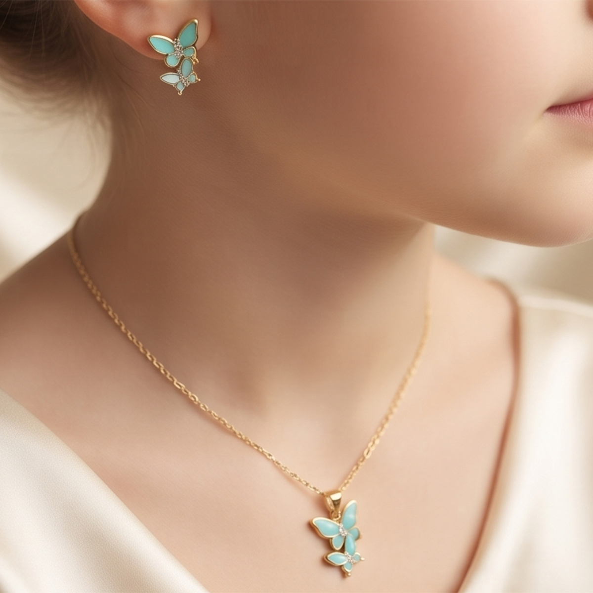 Butterfly Necklace Set Kids