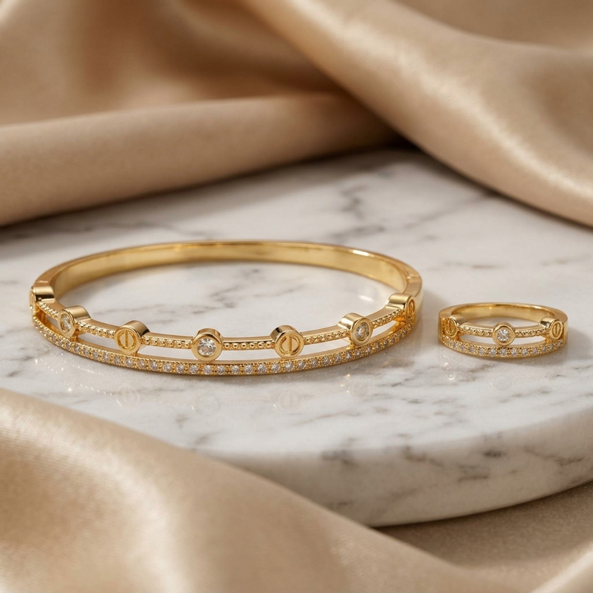 Ladies Bangle With Ring