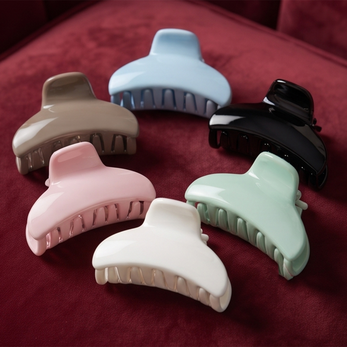 Acrylic Hair Clip 6 Pieces