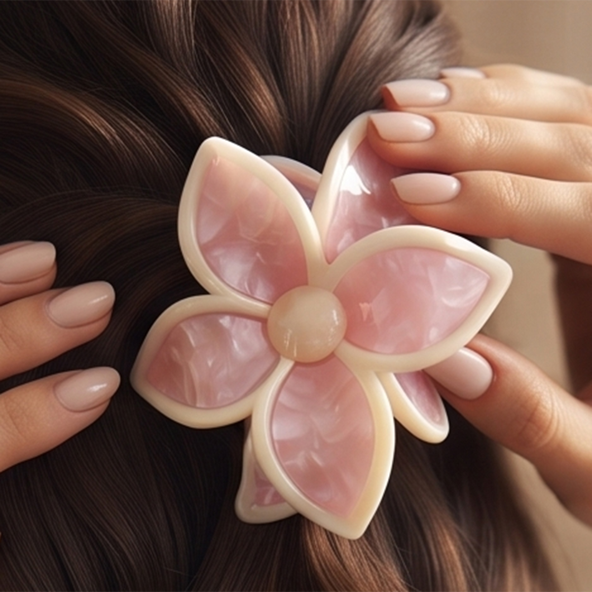 Acrylic Flower Hair Clip