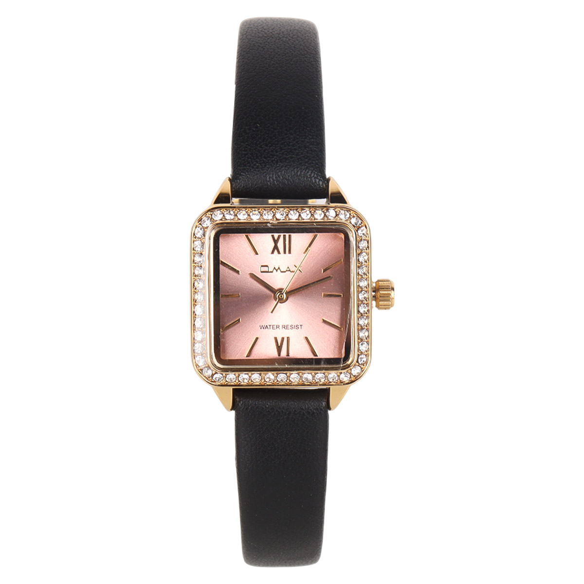 Omax Ladies Leather Watch Gold Purple UT.BS006GM21