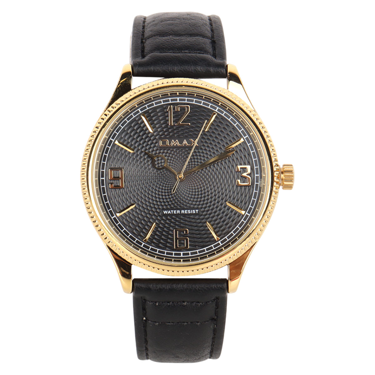 Omax Gents Leather Watch Black Gold Color OPR0055QB02 | Men | Men Watches | Men Formal Watches