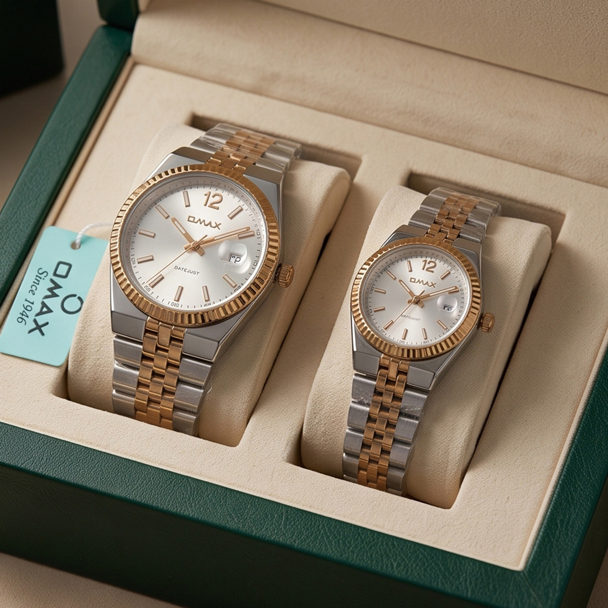 Omax Men and Women Quartz Couple Watch Set