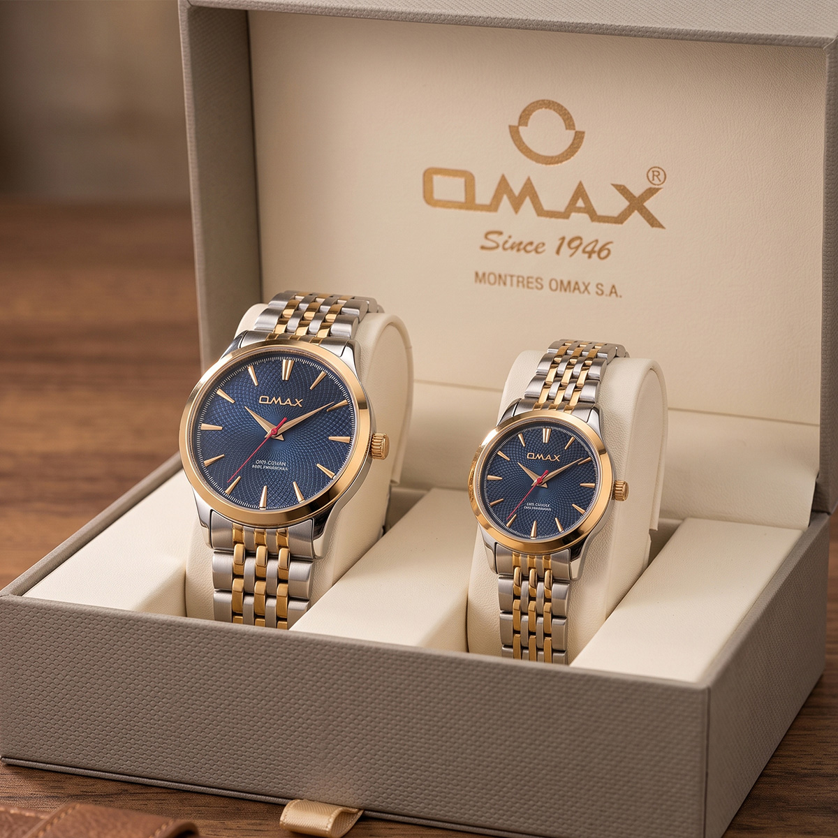 Omax Men and Women Quartz Couple Watch Set