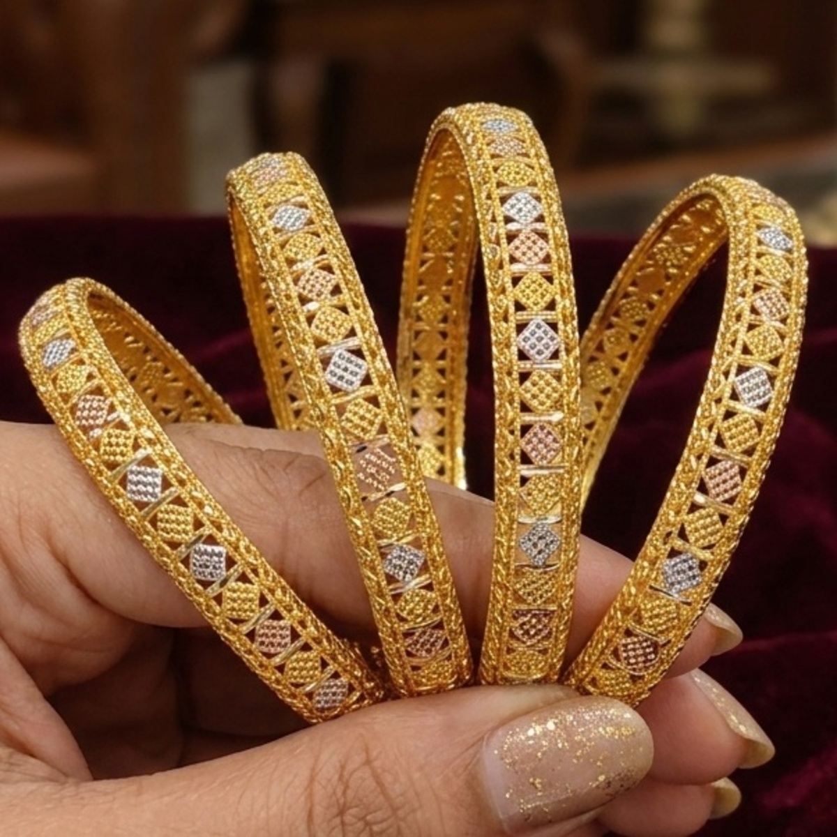 Golden Bangles Set