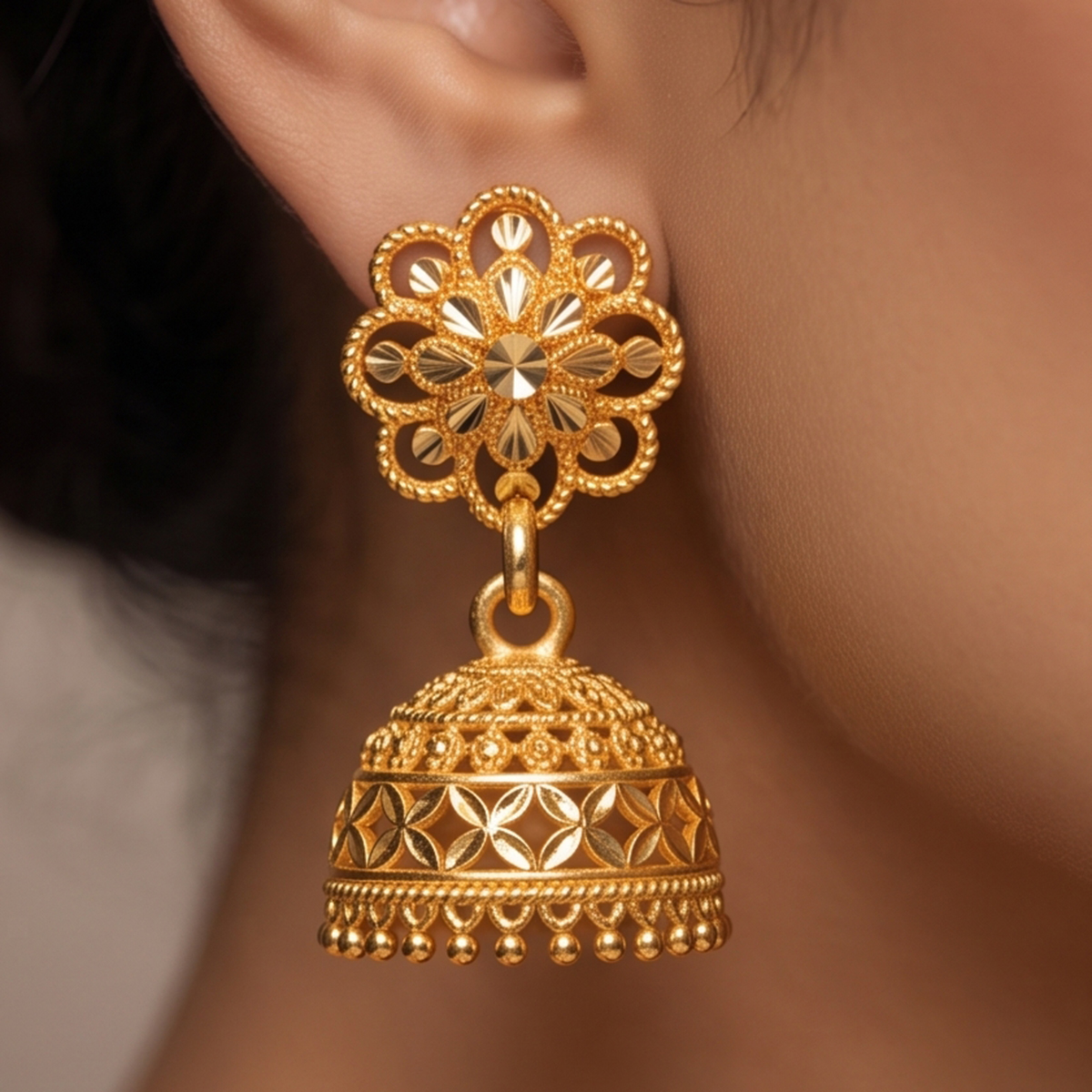 Earrings (Jhumka) Golden