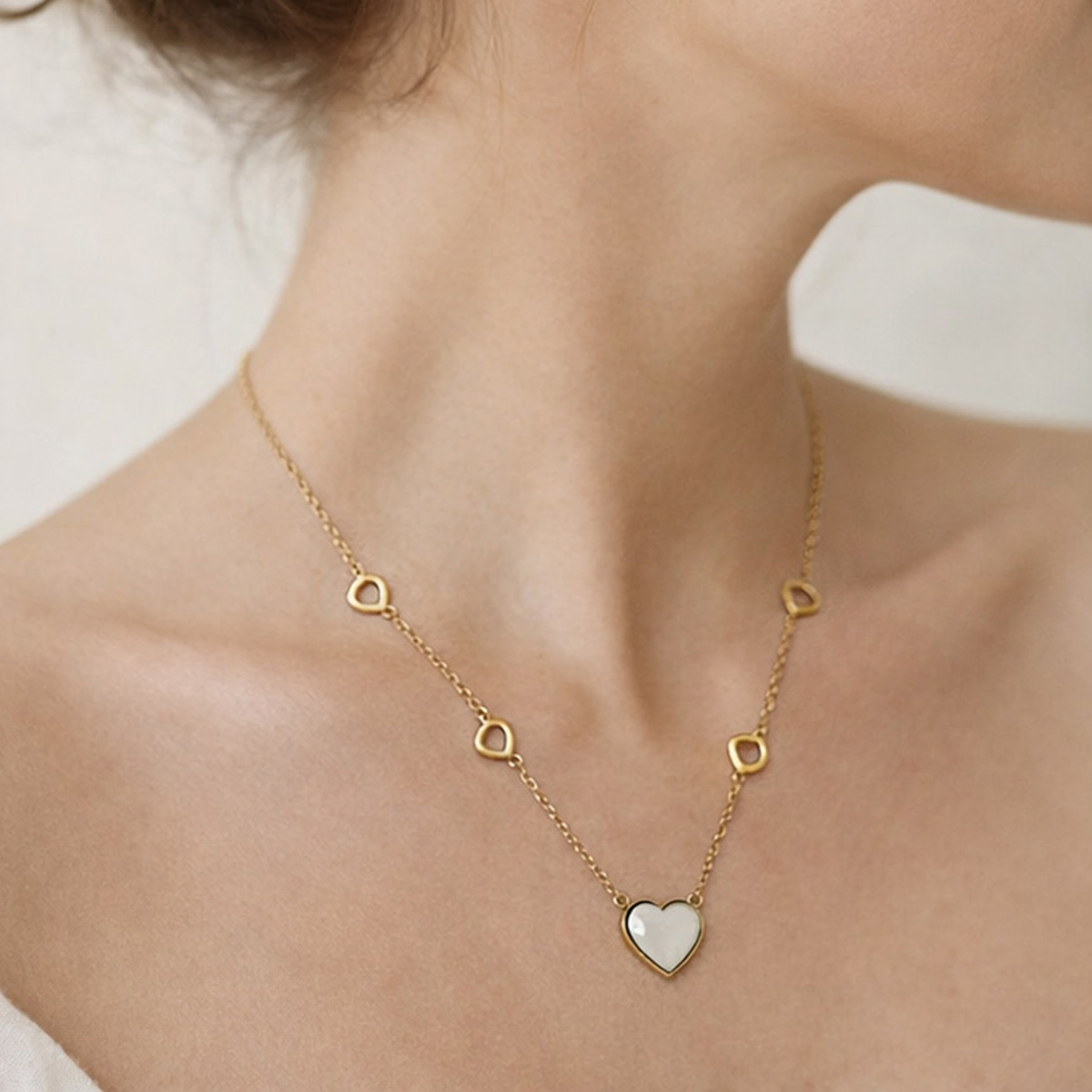 Golden Necklace Heart Design | Women | Jewellery
