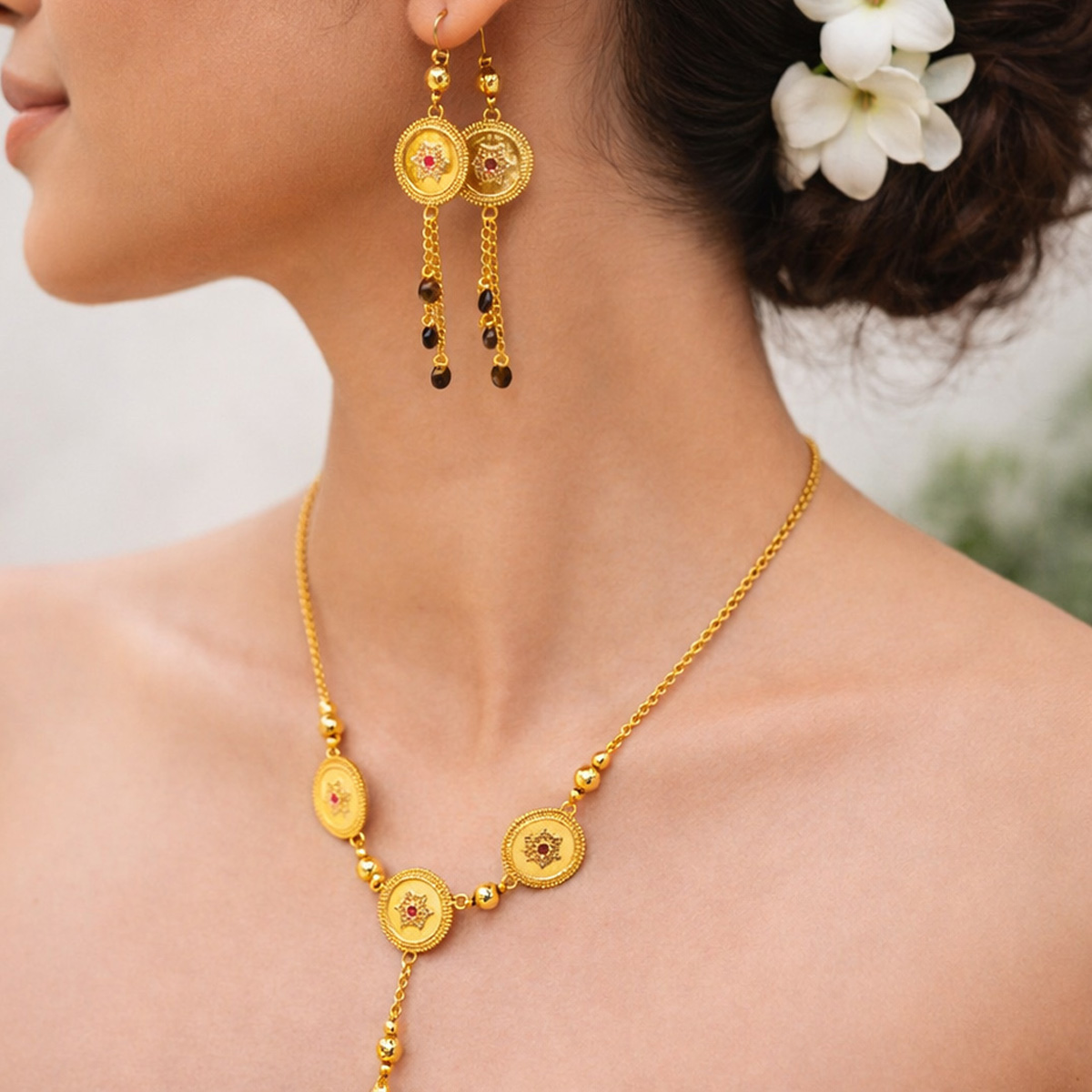 Necklace Set Set Circle Shaped | Women | Jewellery