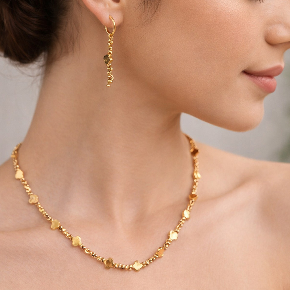 Necklace Set Short Flower Design | Women | Jewellery