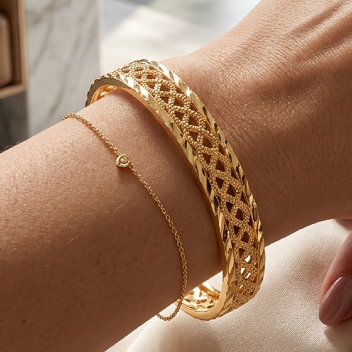 Golden Plated Bracelet Bangle