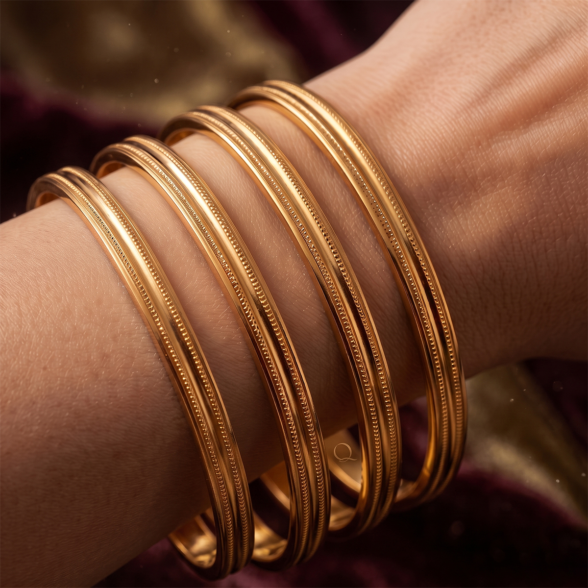 Kids Golden Bangle Set of 4 Pieces