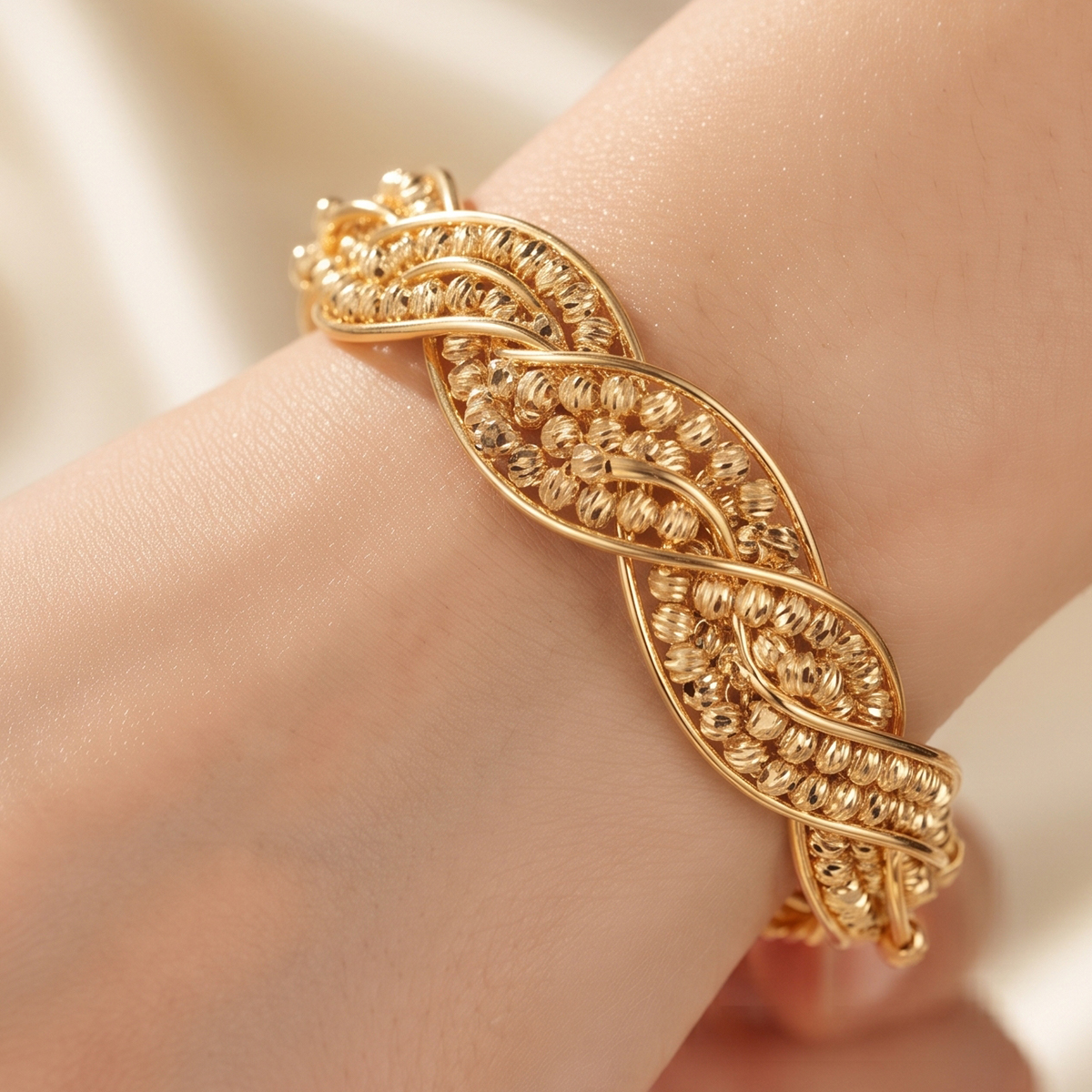 Golden Braided Bangle