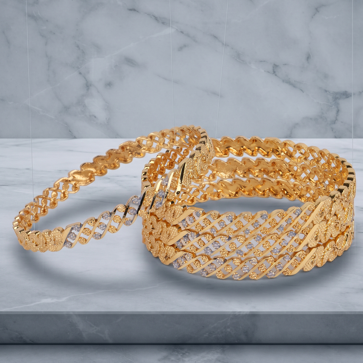 Golden Ladies Bangle Set