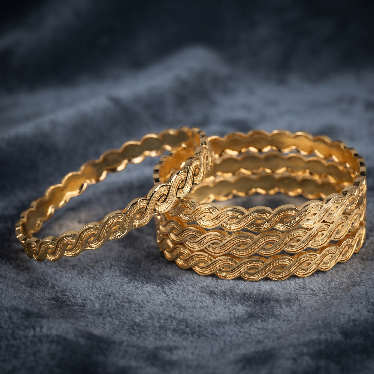 Golden Ladies Bangle Set