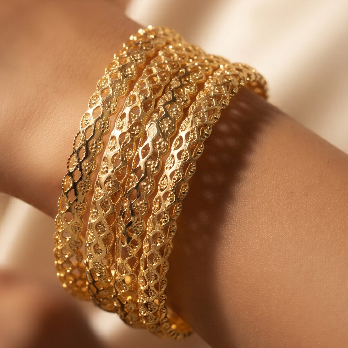Golden Ladies Bangle Set