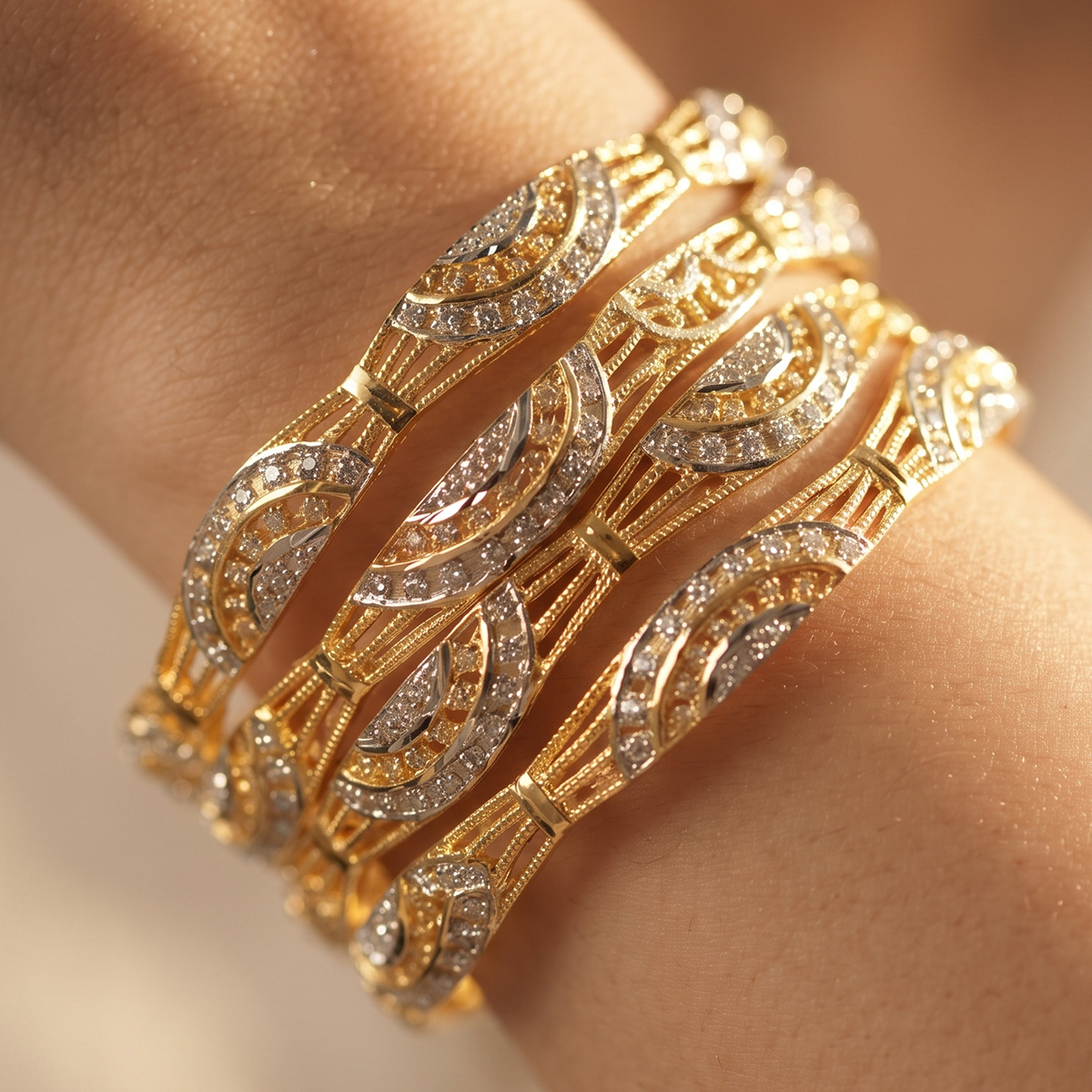 Golden Ladies Bangle Set
