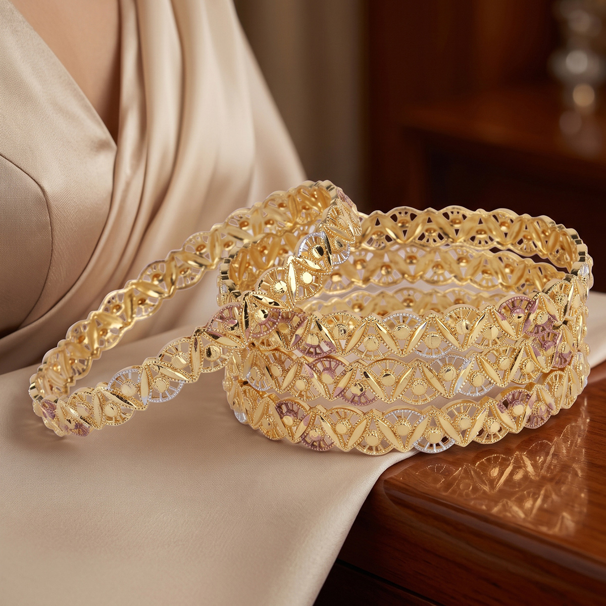 Golden Ladies Bangle Set