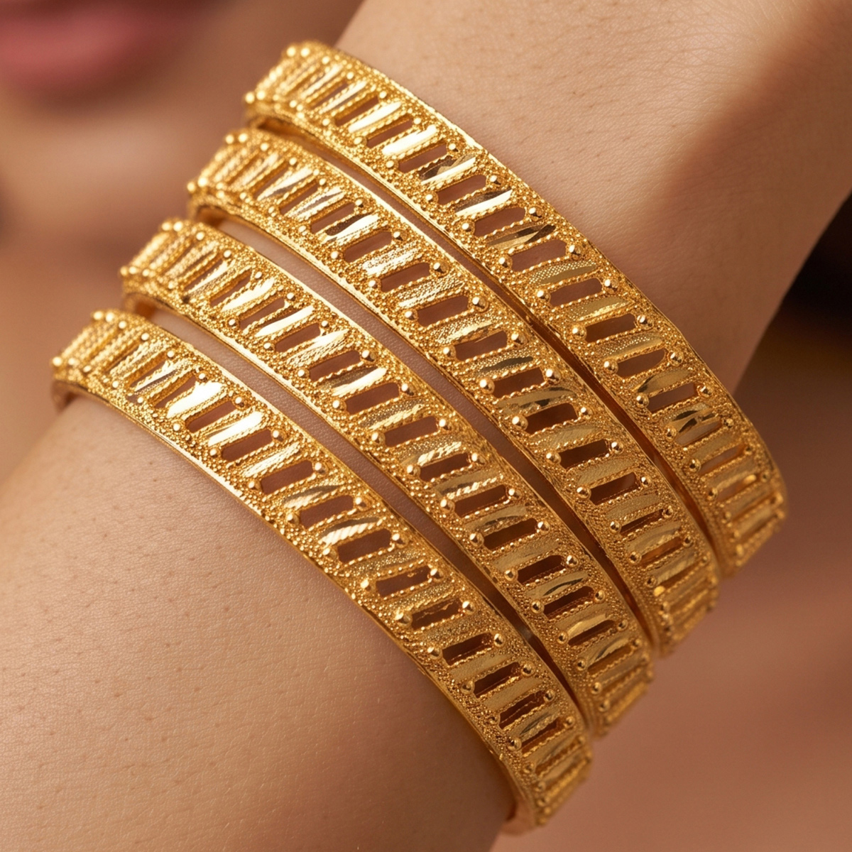 Golden Ladies Bangle Set