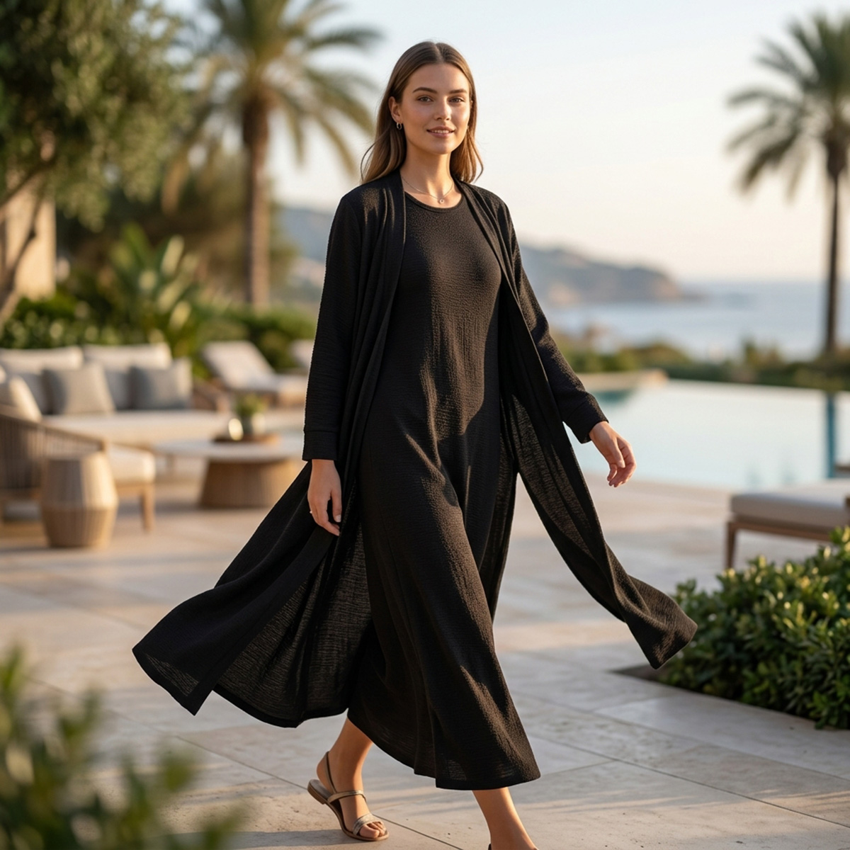 Ladies Dress Casual Long Freesize