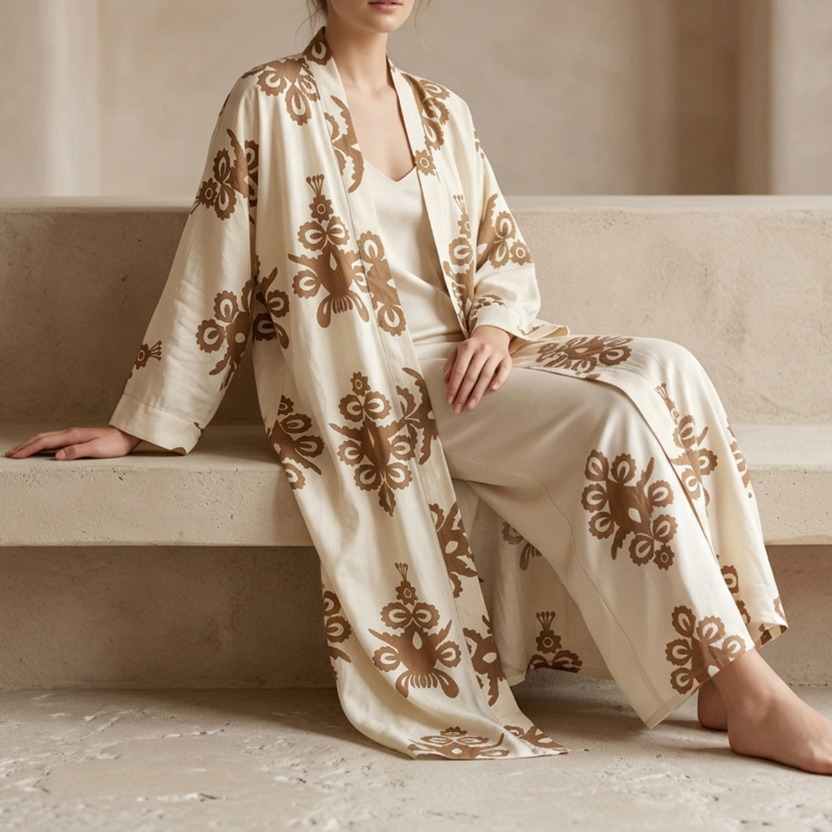 Ladies Kimono Printed