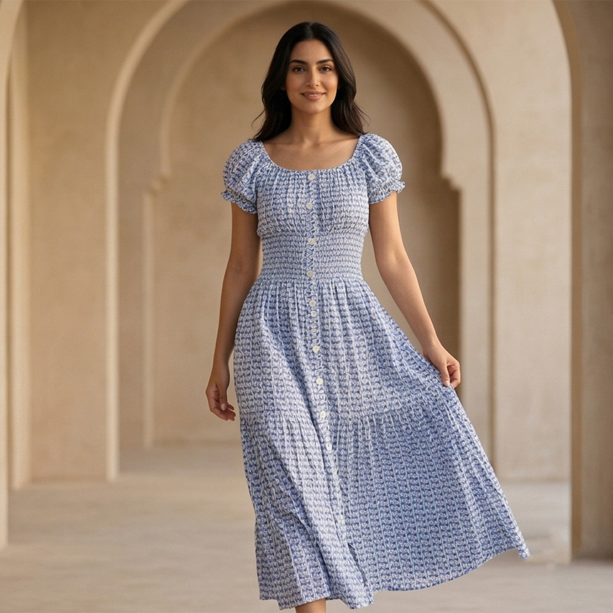 Ladies Dress Short Sleeve