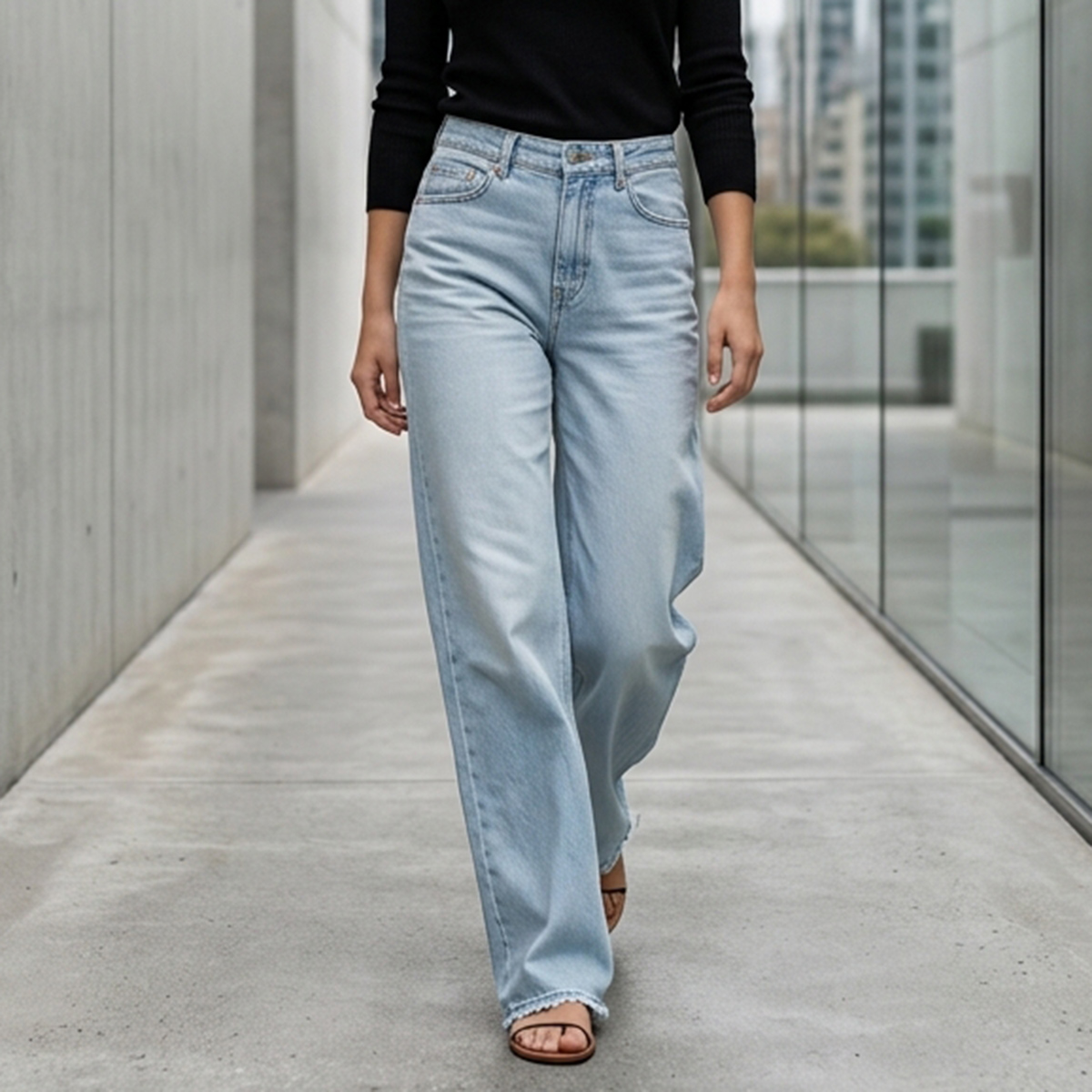 Ladies Jeans Pant Staright