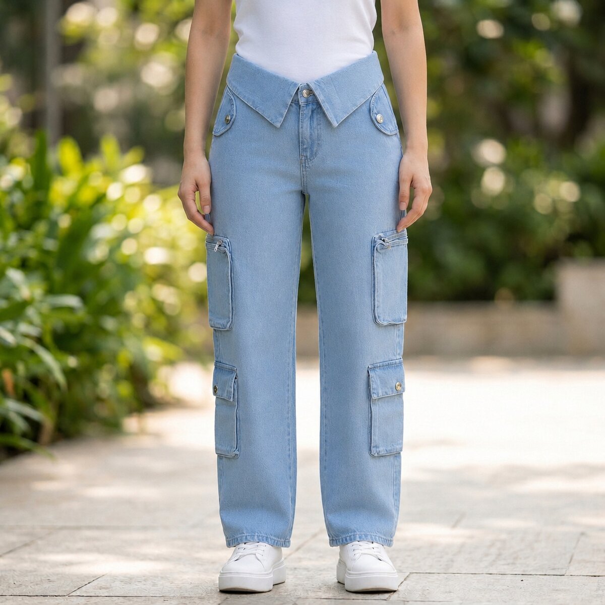 Ladies Jeans Cargo Pant