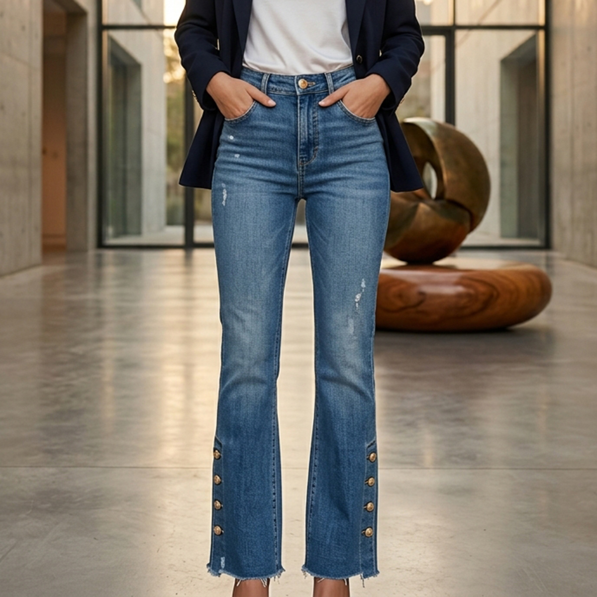 Ladies Jeans Pant Wide