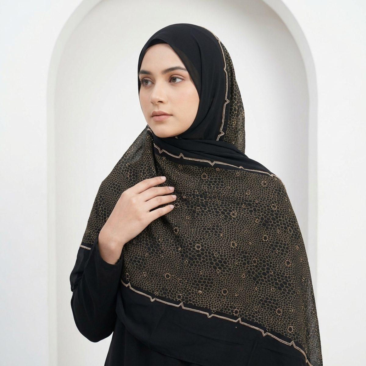 Ladies Shifon Shella Black
