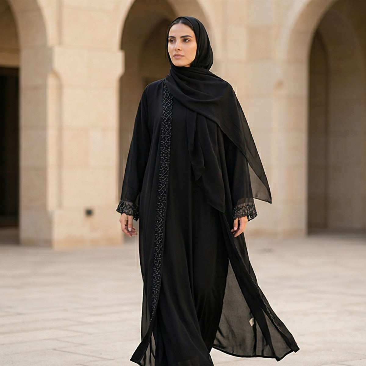 Ladies Abaya 2 Pieces Set