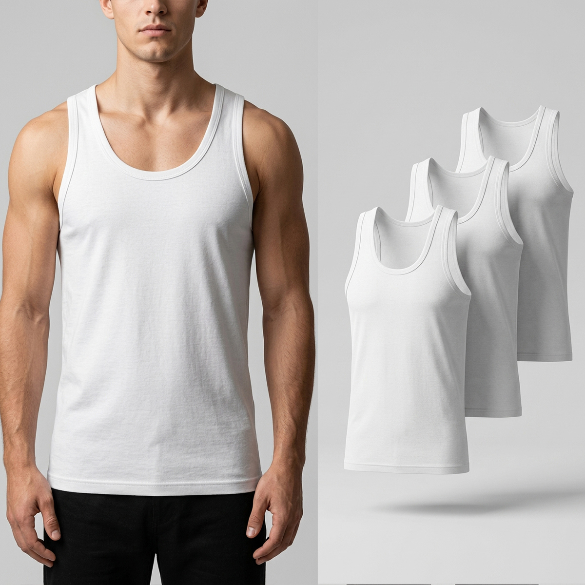 A-One Mens Vest Pack 1x3 Pieces