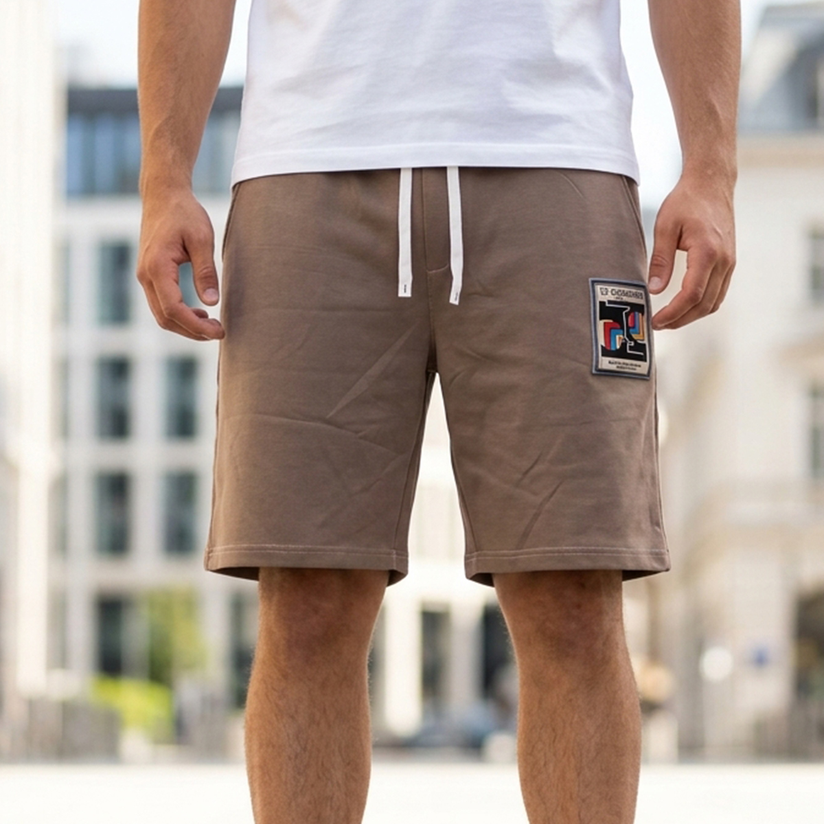Mens Cotton Short Brown
