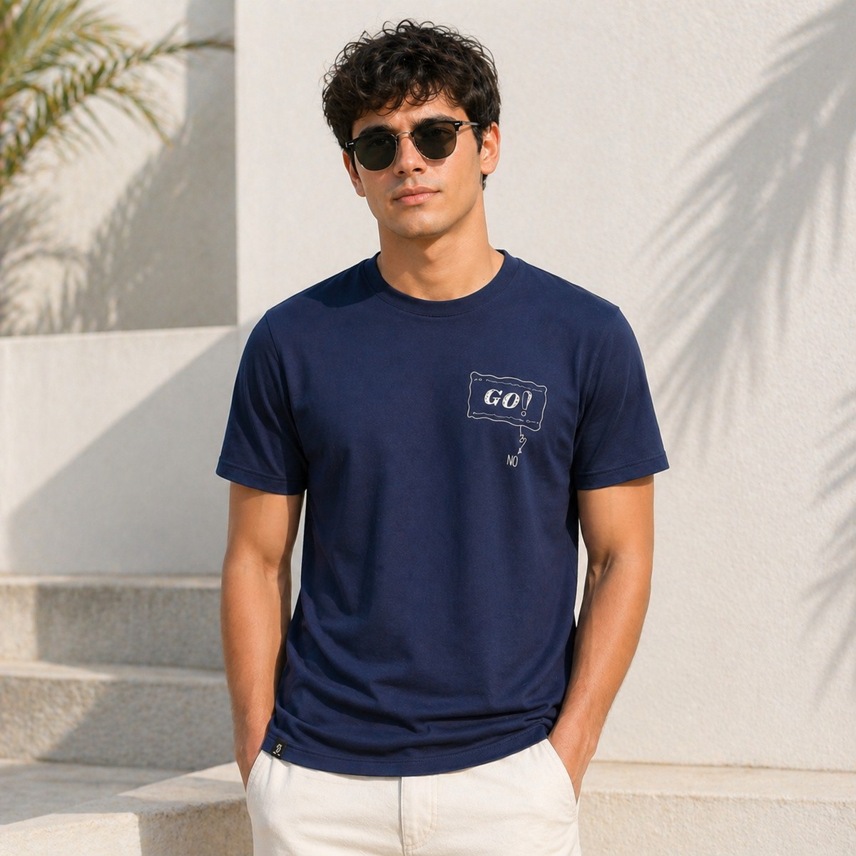Mens Round T Shirt Plain