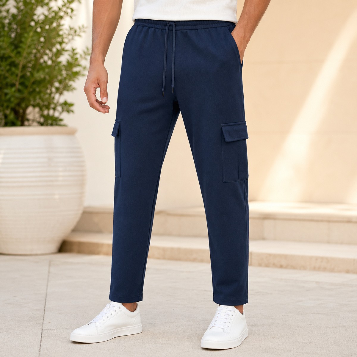 Mens Cotton Track Pant Open