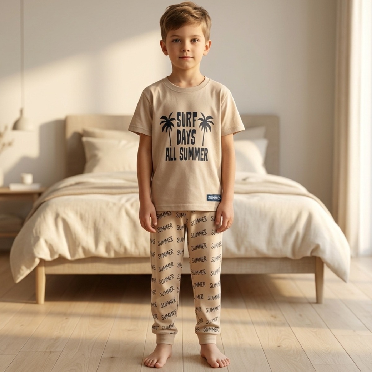 Boys Pajama Set (T Shirt And Pants)