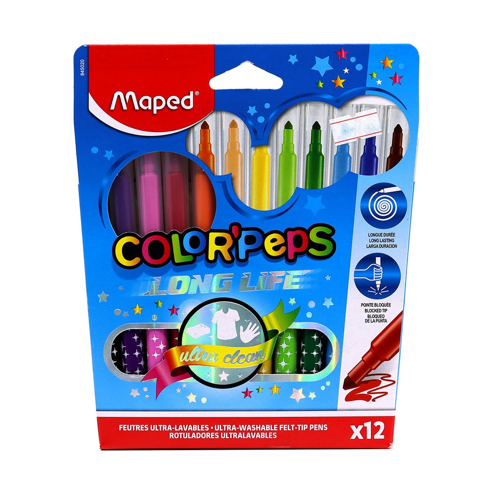أقلام تلوين من Color Peps، 12 لونًا
