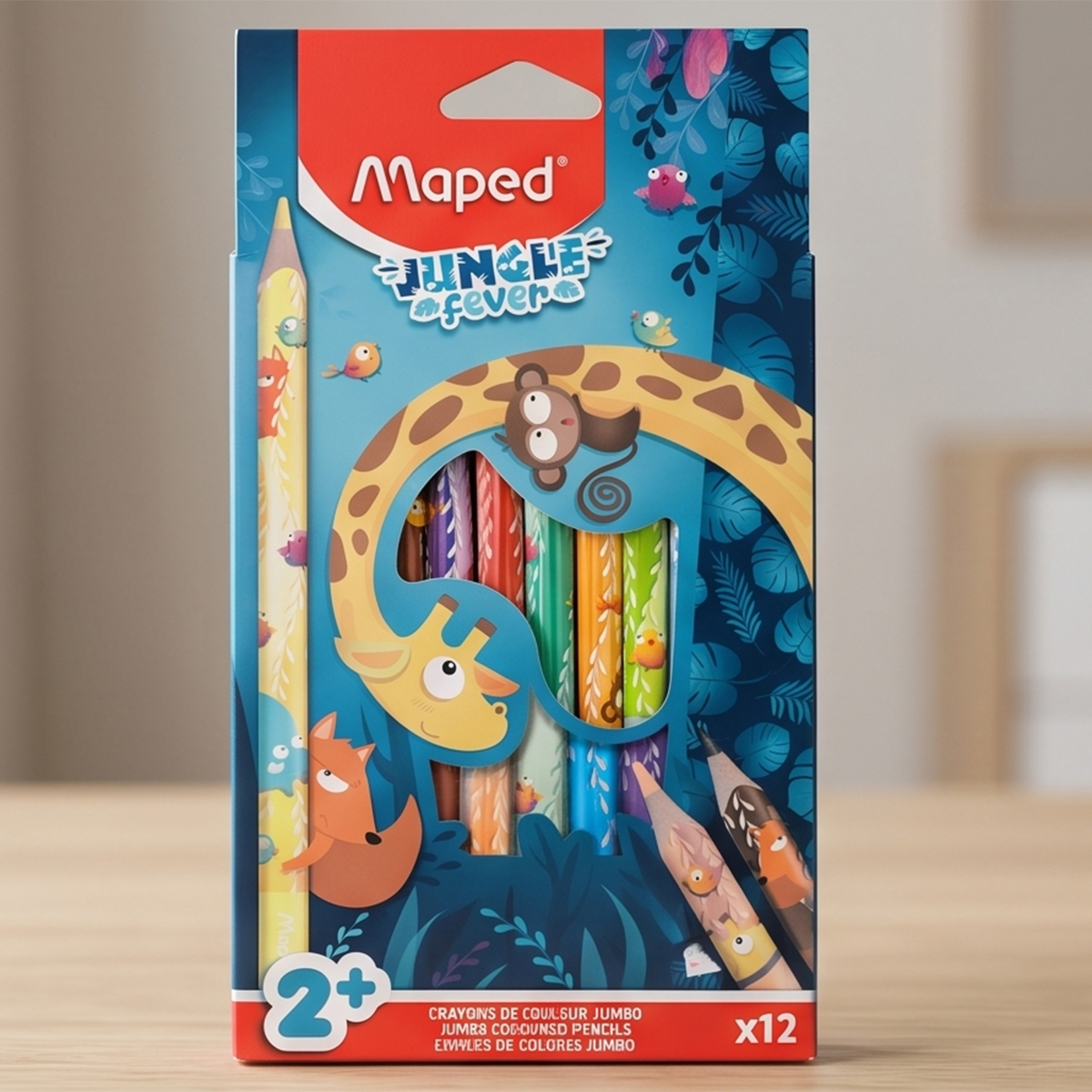 Maped Jungle Fever Jumbo Colouring Pencils 12 Pieces