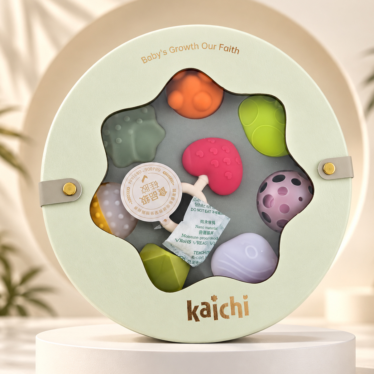 Kaichi Baby Textured Sensory Ball and Teether Gift Set