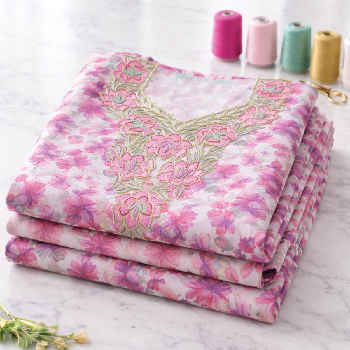 Ladies Jalabia Fabric Stone Work And Embroidery Baby Silk