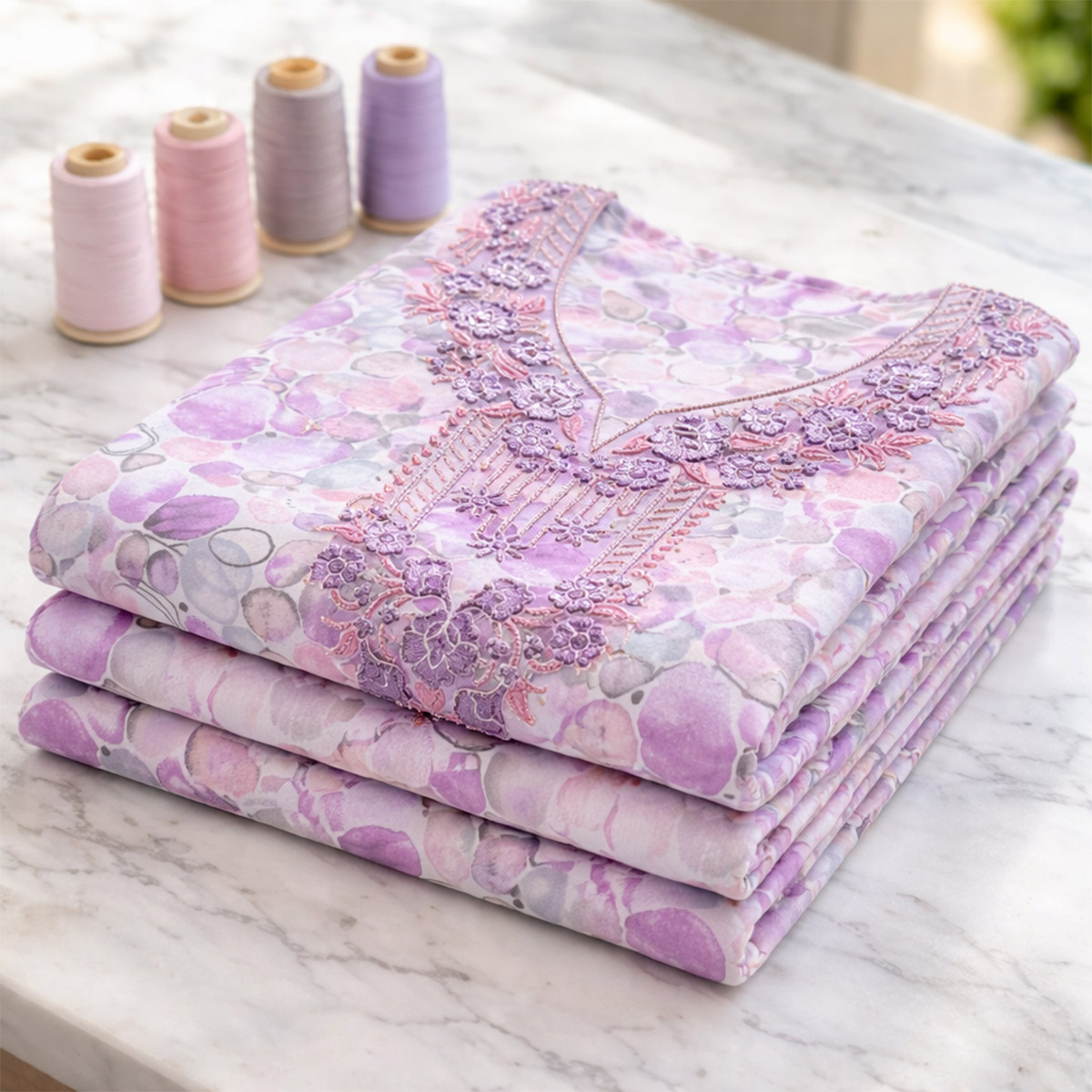 Ladies Jalabia Fabric Stone Work And Embroidery Baby Silk