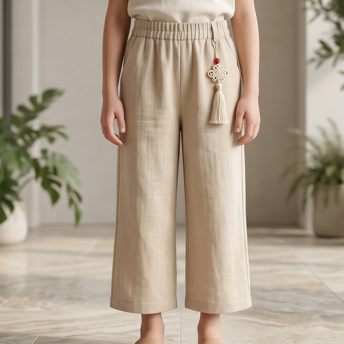Girls Cotton Pant Plain