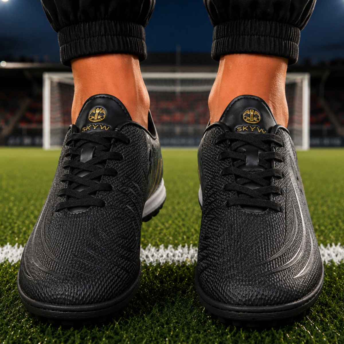 Men Football Indoor Shoes Black