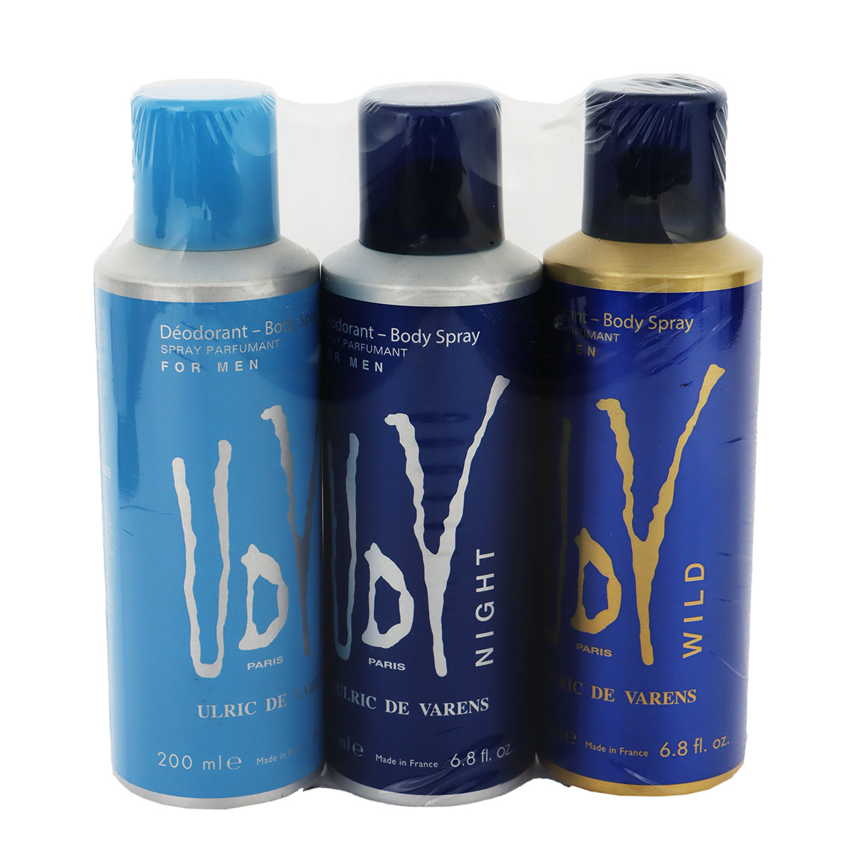 Ulric de Varens Deodorant Body Spray Assorted 3x200ml