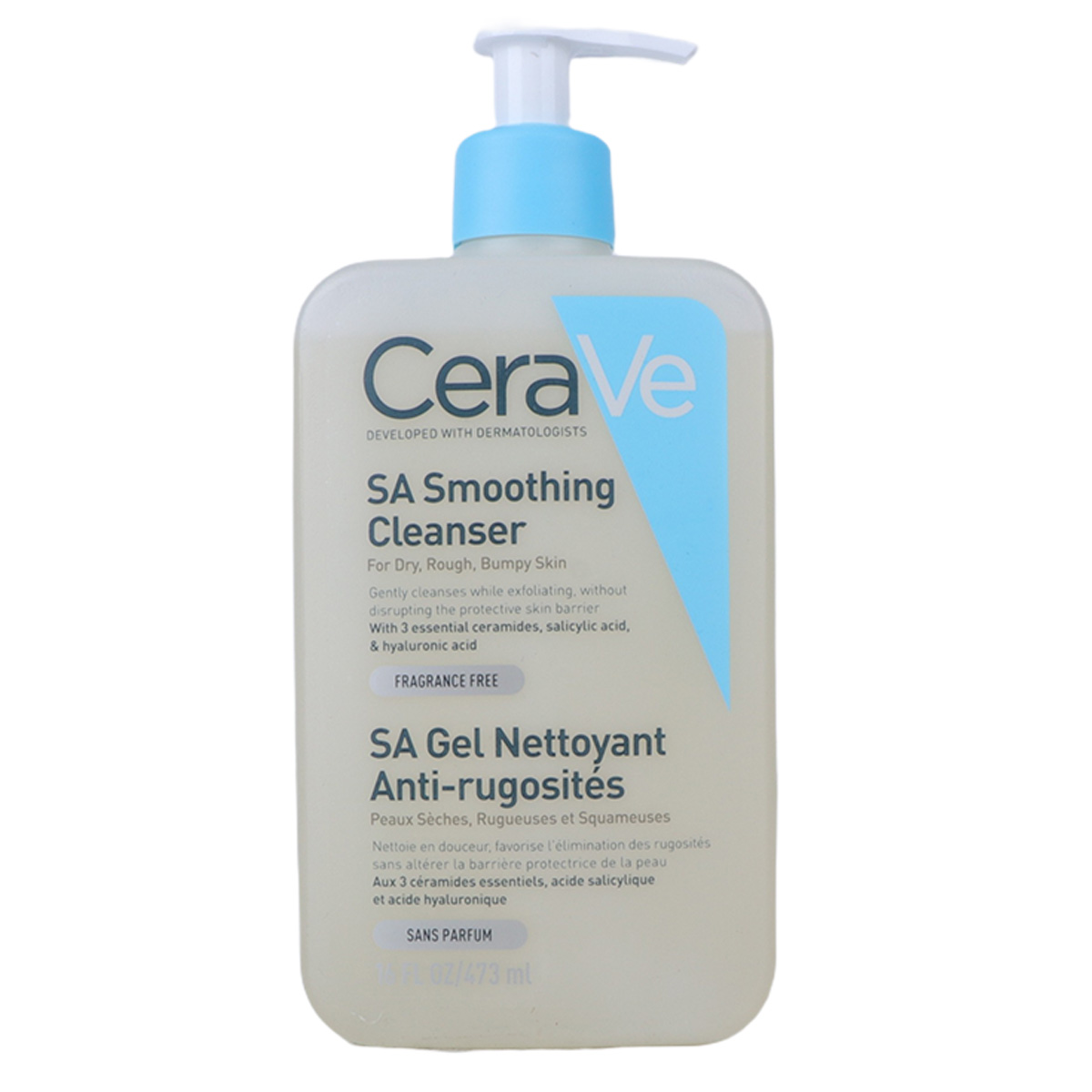 CeraVe SA Smoothing Cleanser For Dry Rough Bumpy Skin 473ml
