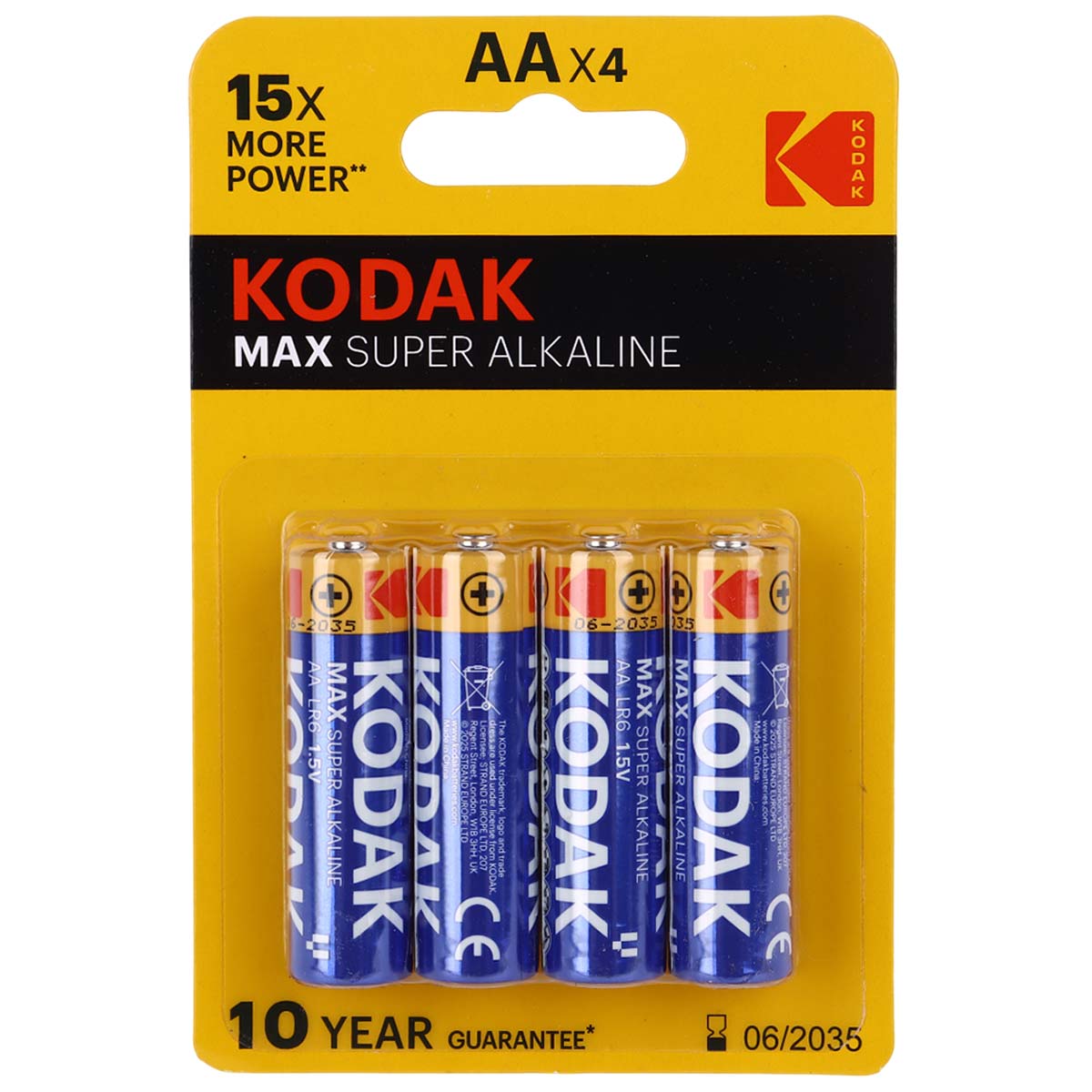 Kodak Max Super Alkaline Battery Aa 4 Piceces