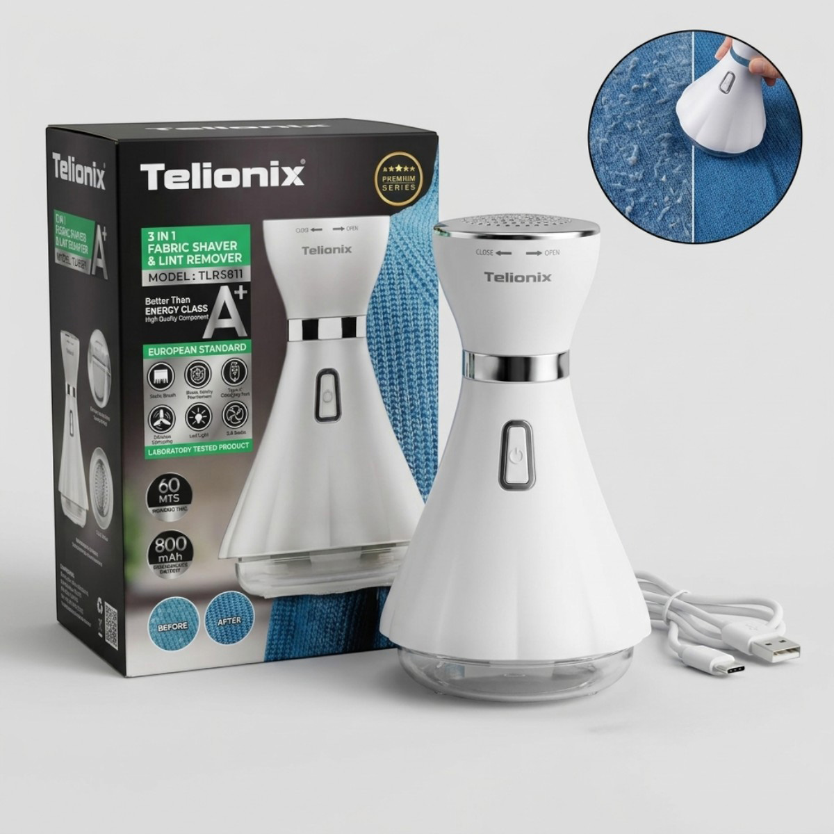 Telionix 3 in 1 Fabric Shaver and Lint Remover