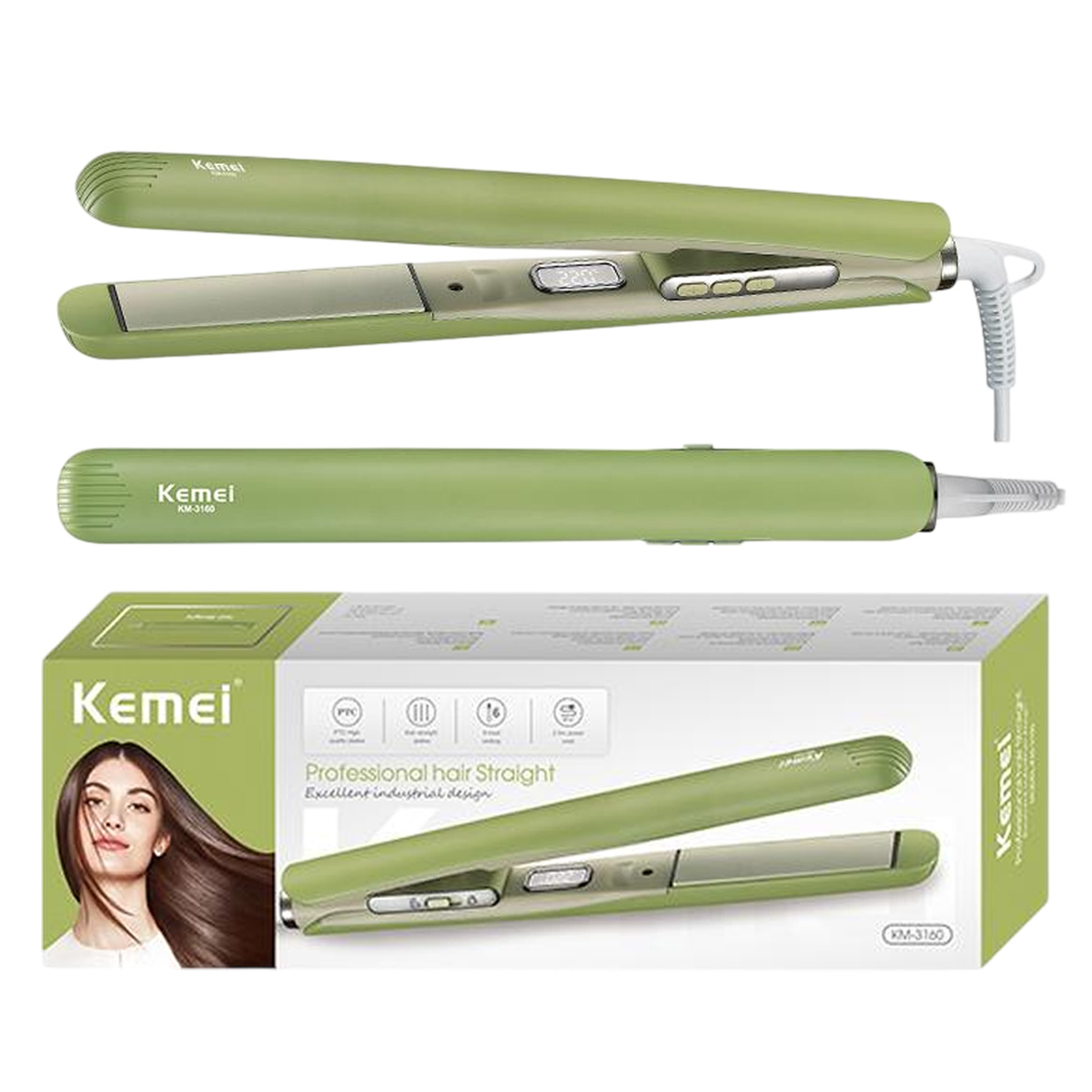 Kemei Professional Hari Straightner KM3160