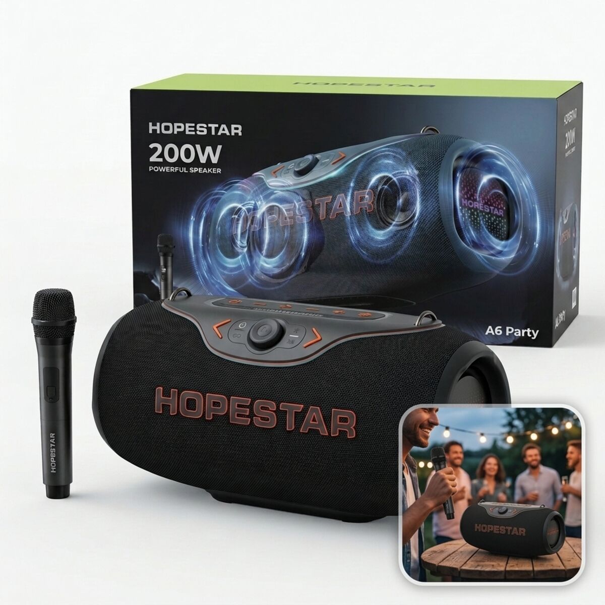 Hopestar A6 Party Speaker With Microphone 200W